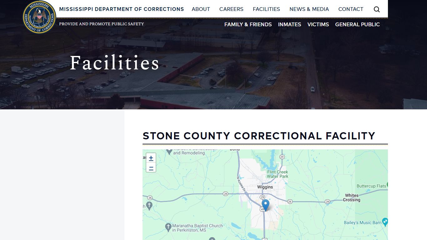 Stone County Correctional Facility | Mississippi Department of Corrections